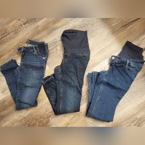 Lot of three maternity jeans, size 0